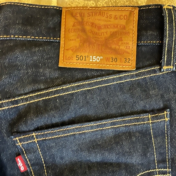 Levi’s 501 150th Anniversary Indigo Selvedge Jeans - Picture 1 of 5